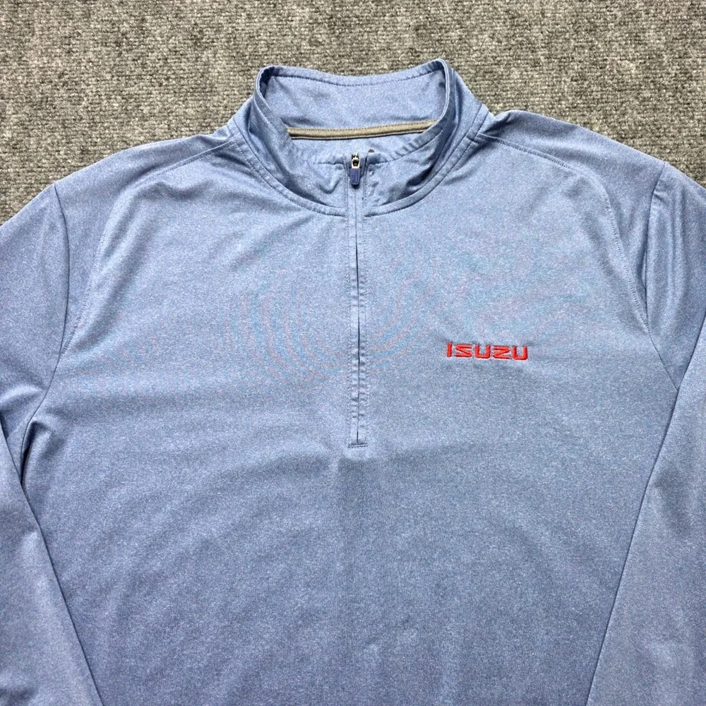 Johnnie-O Men's Large Blue‎ Quarter Zip Pullover Isuzu Performance Golf Shirt